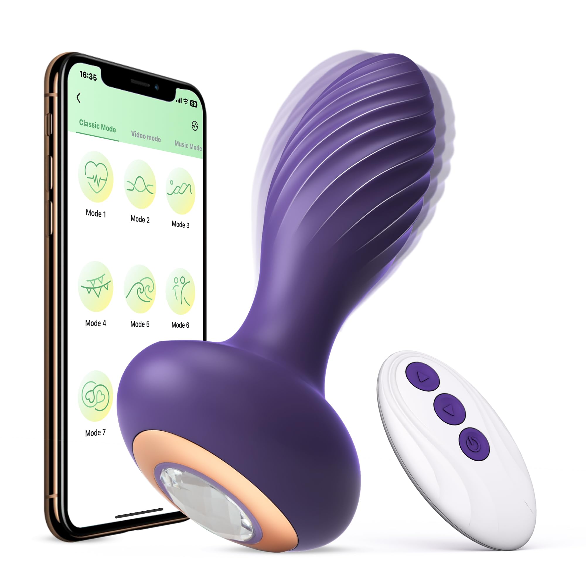 how to put iphone on vibrate when silent Vibrating Butt Plug, Anal Plug main image 1