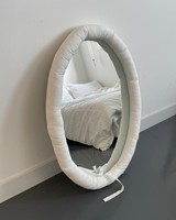 Miroir de sol en forme de nuage avec cadre en coton en forme de demi-cercle pendentif coussin oreiller rempli
