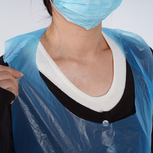 <span class=keywords><strong>Tablier</strong></span> jetable bleu en PE pour adulte avec carte de présentation en papier, grande taille, imperméable, résistant à l'huile, pour la cuisine et la protection des tâches de nettoyage - Product Image 3