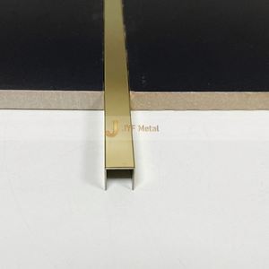 LL104 Profilés de finition de carrelage en acier inoxydable en forme de U, durables et étanches, pour usage intérieur en appartement - Product Image 3