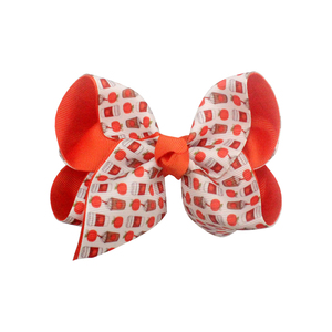 <span class=keywords><strong>2025</strong></span> mùa xuân mới in hoa Tóc cung 2-inch Chiều rộng Grosgrain Ribbon 4.5 inch cung cho trẻ em - Product Image 4