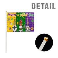 Promotion Usine : Drapeau Portable de Pâques Lapin Volant, Petit, 14x21cm, en Polyester avec Mât en Bois, Impression Numérique