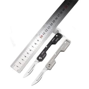 Cuchillo multiusos de acero inoxidable, cuchillo quirúrgico afilado, cuchillo plegable portátil, cuchillo para entregas rápidas en el hogar, cuchillo de sastre - Product Image 5