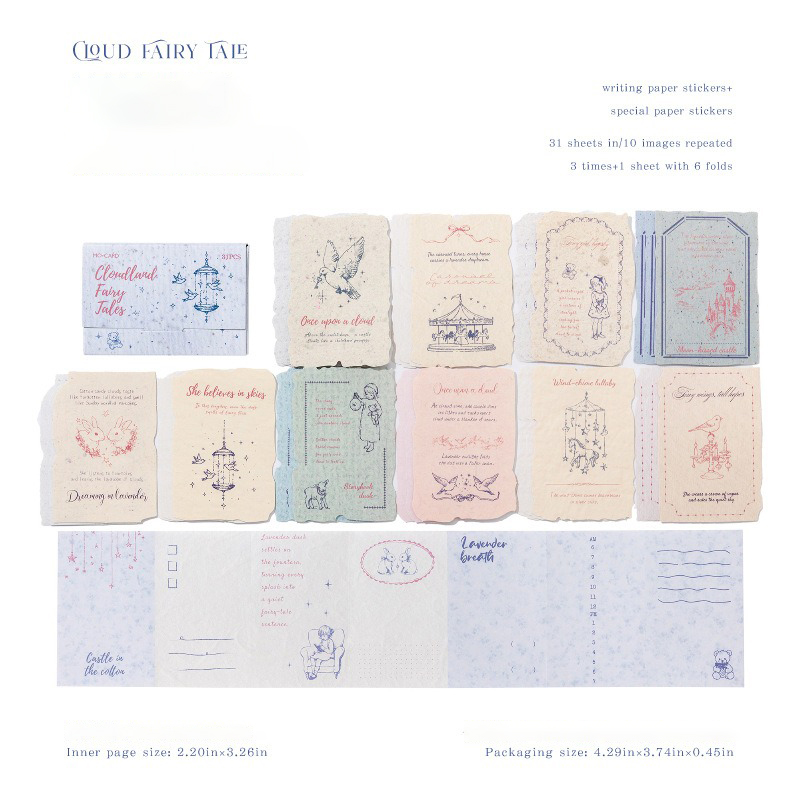 Cuento de hadas de paisaje de nubes-blanco