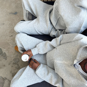 Chất Lượng Cao Người Đàn Ông Của Hoodies Áo Nỉ Dây Kéo Áo Và Quần Bó Sát Thiết Lập 100% Bông Nặng Tracksuit Tùy Chỉnh Mồ Hôi Phù Hợp Với Người Đàn Ông - Product Image 1