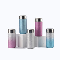 Bouteille d'eau en titane miniature de luxe personnalisée, légère, 10 oz, à double paroi, isolée, anti-fuite, avec infuseur à thé pour les voyages