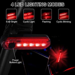 Custom Logo COB LED <b>Bicycle</b> Rear <b>Light</b> USB Rechargeable 4 Modes Promotional Gift High Brightness Universal Fit Safety Lamp - Product Image 5