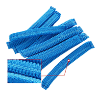 Filet à cheveux non tissé de l'industrie alimentaire pour la couverture de tête de cuisine capuchon à clip jetable blanc 21 pouces 15gsm
