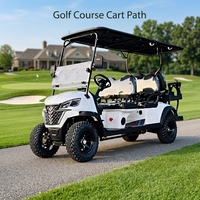 Voiturette de golf électrique tout-terrain Tarion robuste 6 places, batterie lithium 60V, vitesse 35 km/h, autonomie 90 km, capacité de montée 20-25 degrés, en acier