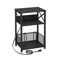 Support de lecteur de disques vinyles transfrontalier avec prise, table d'appoint de canapé, table d'appoint de salon, table de chevet de chambre à coucher
