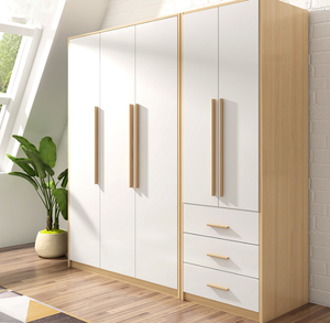 AILICHEN moderno e semplice piccolo appartamento camera da letto a tre porte grande armadio combinato a due porte armadio pieghevole a due porte - Product Image 3