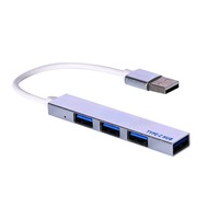 Hub USB pour ordinateur portable en ABS, multi-interface, répartiteur sans fil, station d'accueil Type C, 4 ports, vente en gros