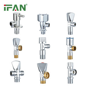 <span class=keywords><strong>Robinet</strong></span> <span class=keywords><strong>d</strong></span>'<span class=keywords><strong>arrêt</strong></span> <span class=keywords><strong>d</strong></span>'angle en laiton chromé <span class=keywords><strong>double</strong></span> couleur IFAN pour plomberie de toilettes doubles, 3/8 3/4 1/2'' - Product Image 1