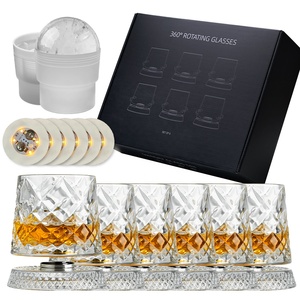 Verre à whisky innovant avec base rotative, coupe en cristal <span class=keywords><strong>Melon</strong></span> pour bar à domicile et pub, avec emballage cadeau <span class=keywords><strong>de</strong></span> luxe, tasse moderne pour spiritueux - Product Image 5