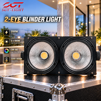 Projecteur LED COB 200W à 2 optiques, blanc chaud et blanc froid, DMX512, auto, sonore, maître/esclave, haute puissance, pour éclairage d'ambiance en hôtel