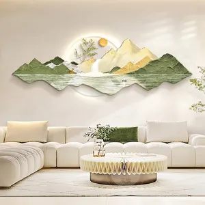 현대 풍경 UV 인쇄 갈망 벽 예술 산과 강 홈 거실 침실 벽걸이 예술에 대한 좋은 장식