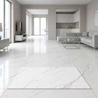 DCT Promotion : Dalle en pierre frittée grand format 1200*2600*6mm, aspect marbre blanc, finition mate, antibactérienne et écologique
