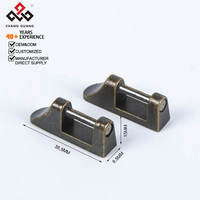 Poignée de base pour bagages en alliage de zinc chromé poli, robuste, durable, de haute qualité, avec vis de fixation