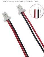 Cable de Altavoz KMD SH10 de 1.0 mm, Cable de Batería con Código de Color; Conectores de Cable Electrónico de 2P-9P (Longitudes de 50-300 mm)