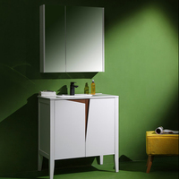 Lavabo de salle de bain blanc, lavabo rectangulaire, vente en gros, lavabo en céramique, éviers de salle de bain