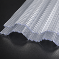 Panneau de toiture alvéolaire en polycarbonate ondulé pour serre de jardin, véranda et extension