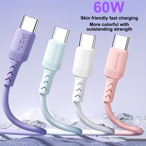 Kinglen 1m đẹp Cáp USB 6A nhanh sạc cáp dữ liệu Micro/IP/Type-C màu - Product Image 5