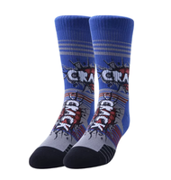 Chaussettes de skateboard Hailfoot de haute qualité, antidérapantes, respirantes, en nylon/coton tricoté, nouveau design, pour usage quotidien, impression numérique