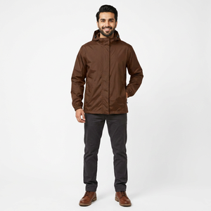 Water-Resistant Hiking <b>Jacket</b> for Men - Lightweight <b>Fleece</b>-<b>Lined</b> Softshell Windbreaker with Customized Logo - Product Image 1