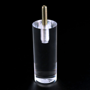 Đương Đại Tự làm trang trí nội thất rõ ràng rắn lucite xi lanh <span class=keywords><strong>Acrylic</strong></span> bàn ăn sofa chân cho tủ - Product Image 1