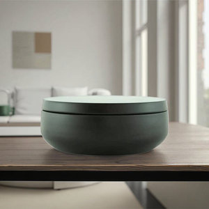 Hot Matte Màu Đen Kẹo Sô Cô La Cookie Lưu Trữ Jar Lớn 16 Oz Nến Tin - Product Image 1