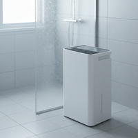 Déshumidificateur commercial 20L/J, silencieux, électrique, réfrigérant R290, en plastique, réservoir d'eau 3L, contrôle par écran tactile