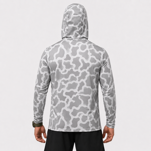 Maglietta da Pesca Personalizzata OEM con Logo, Protezione UV, Resistente al Vento, Maniche Lunghe e Cappuccio - Product Image 6