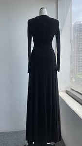 Nuovi Arrivi 2025 |   Eleganti Abiti da Sera Plissettati Asimmetrici a Maniche Lunghe Vestito Lungo fino al Pavimento <span class=keywords><strong>Abito</strong></span> Formale Premium - Product Image 6