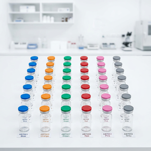 Capsules combinées en aluminium et plastique multicolores de 13 mm/20 mm pour flacons en verre standard - Product Image 5