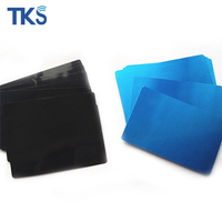 Tarjeta de visita en blanco de aluminio anodizado, grabador cortado con láser, grabado de acero inoxidable anodizado, tarjetas de visita de aluminio y Metal en blanco