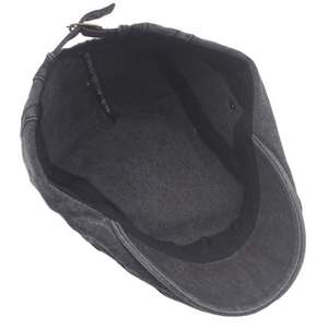 Nouvel Arrivage – Béret en Toile de Coton Délavé Style Ivy pour Homme, Idéal pour la Protection Solaire en Extérieur - Product Image 4
