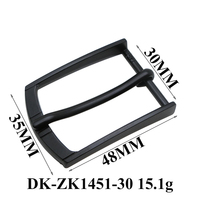 Boucle de ceinture en alliage de zinc noir mat mince de 30 mm, à ardillon incurvé, pour ceintures en cuir pour hommes, usage quotidien ou formel, avec logo OEM