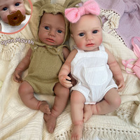 Poupée Bébé Reborn en Silicone Ultra Réaliste Taille Naturelle, Bouche Ouverte, Prête à Prendre la Sucette, Cheveux Personnalisables, Fabricant OEM, Fournisseur de Poupées