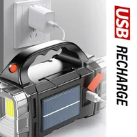 Lampe de travail portable multifonction LED rechargeable haute puissance, étanche, avec plusieurs modes d'éclairage et lampe latérale