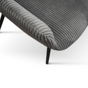 Fauteuil Titti en velours gris foncé avec pieds en métal, chaise de salon d'intérieur - Product Image 3