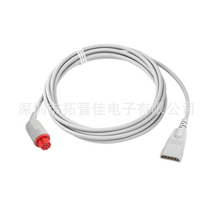 Compatible Den 10 Hole Invasive Pressure Sensor Cable <b>Adapter</b> For Abbott Uta Mindray PVC <b>Plug</b> In Connector - Product Image 3