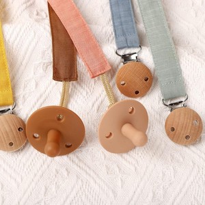Clip para Chupón de Bebé Personalizado, Ecológico, de Madera de Abedul, Libre de BPA, con Diseño de Dibujos Animados, Flujo Lento, Forma de Uña Circular, para 0-12 Meses - Product Image 4