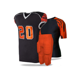 Camiseta de fútbol americano de alta calidad personalizada, conjunto de pantalones cortos de licra, diseño transpirable, último logotipo, talla XL para hombres y niños, OEM - Product Image 6