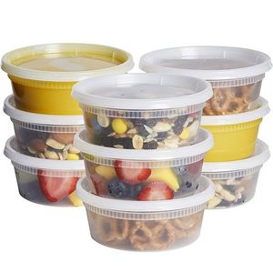 Vaso Redondo Desechable Ecológico de Plástico PP de 16 oz y 24 oz, Apto para Microondas, para Almacenamiento de Alimentos y Bebidas, para Sopa y Otras Bebidas - Product Image 1