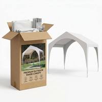 Gebogenes Stangenzelt für den Außenbereich, wasserdichtes Polyester-Sofortaufbau-Zelt für Gartenpartys, Angeln und Freizeit auf dem Rasen