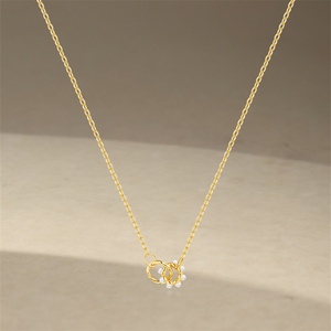 Collar de Moda con Diseño de Estrella y Luna de Perlas S925 de Alta Calidad para Mujer - Product Image 5