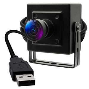 กล้อง USB ที่มีแสงน้อย Elp พร้อมไมโครโฟน H.264 1080P H.264ฟิชอายมุมกว้าง IMX323 UVC Wecam พร้อมกล่องโลหะขนาดเล็กสำหรับการมองเห็นแบบฝังตัว - Product Image 1