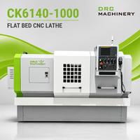 Torno CNC de Cama Plana de Alta Precisión CK6140-1000 para Corte de Metal, Torno CNC Horizontal Automático para Trabajo de Metales