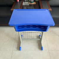 Meubles d'éducation professionnels de qualité supérieure, table et chaise d'étudiant réglables en hauteur avec structure métallique pour salle de classe