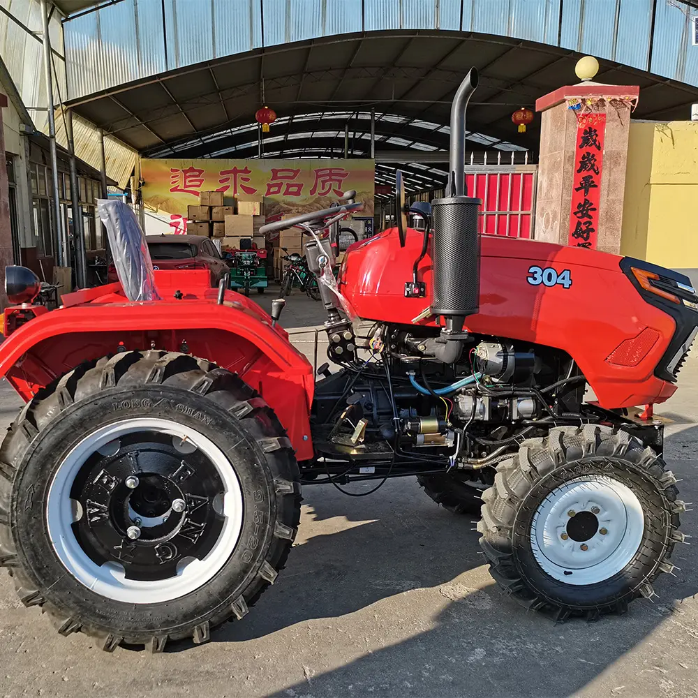 Tractor agrícola multifuncional de 4 ruedas, maquinaria agrícola, envío gratis